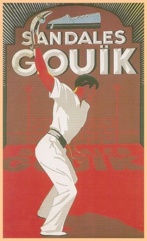 Sandales Gouik vintage poster